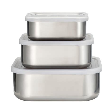 stainless steel box with plastic lid|stainless steel containers with lids.